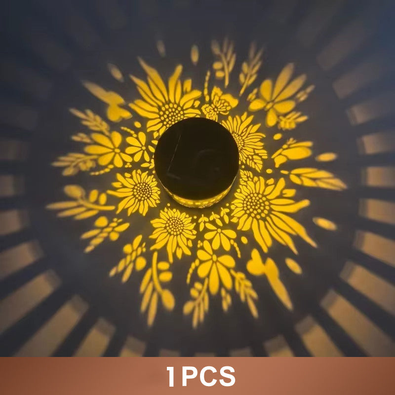 Duskbloomโข โ Solar Mandala Projection Light, IP65 Weatherproof, Auto On/Off + 50% OFF