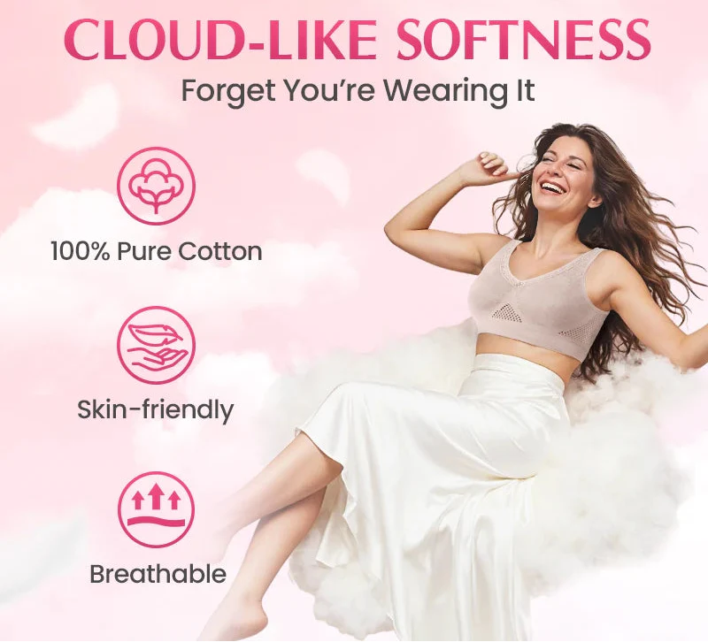 AuraForm Cotton Lift Bra – Natural Comfort, Effortless Support - 1+1 FREE