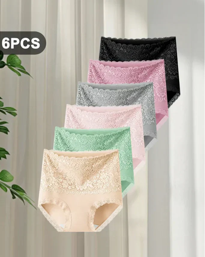 Pรฉtalleโข โ High-Waist Lace Cotton Briefs (3-Pack) + 50% OFF