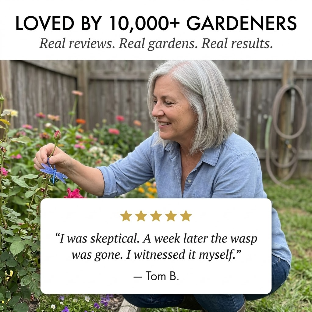 Wispwingโข โ Realistic 3D Dragonfly Garden Clips for Natural Bug Control + 50% OFF