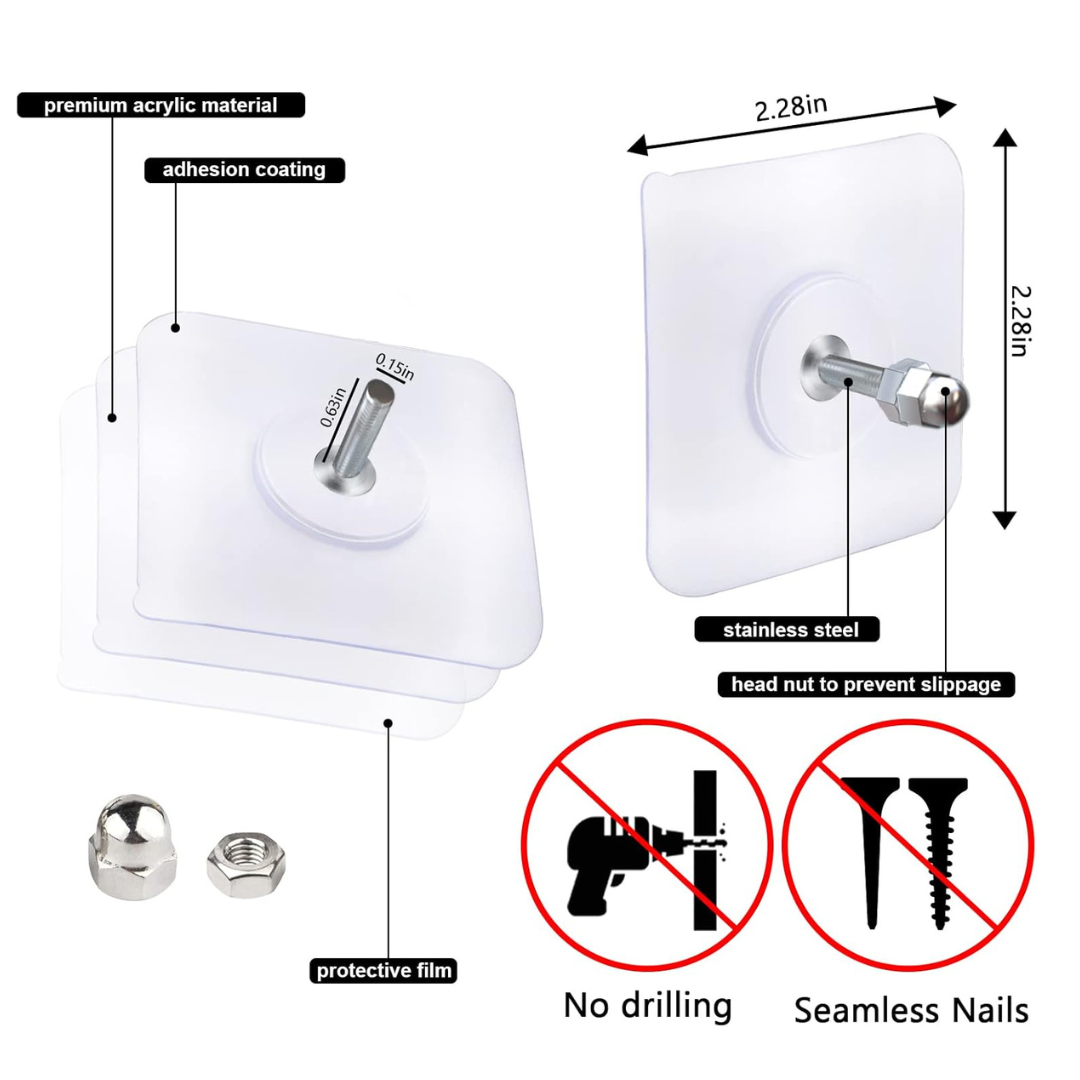 The AuraGrip Screw Hooks โ No Drill, No Damage, Just Stick & Hang! + Buy 1 GET 1 FREE