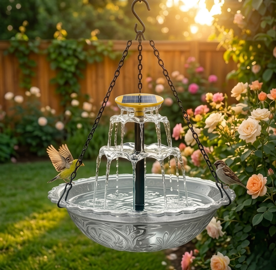 Arboraโข โ Solar Cascade Hanging Bird Bath Fountain +50% OFF