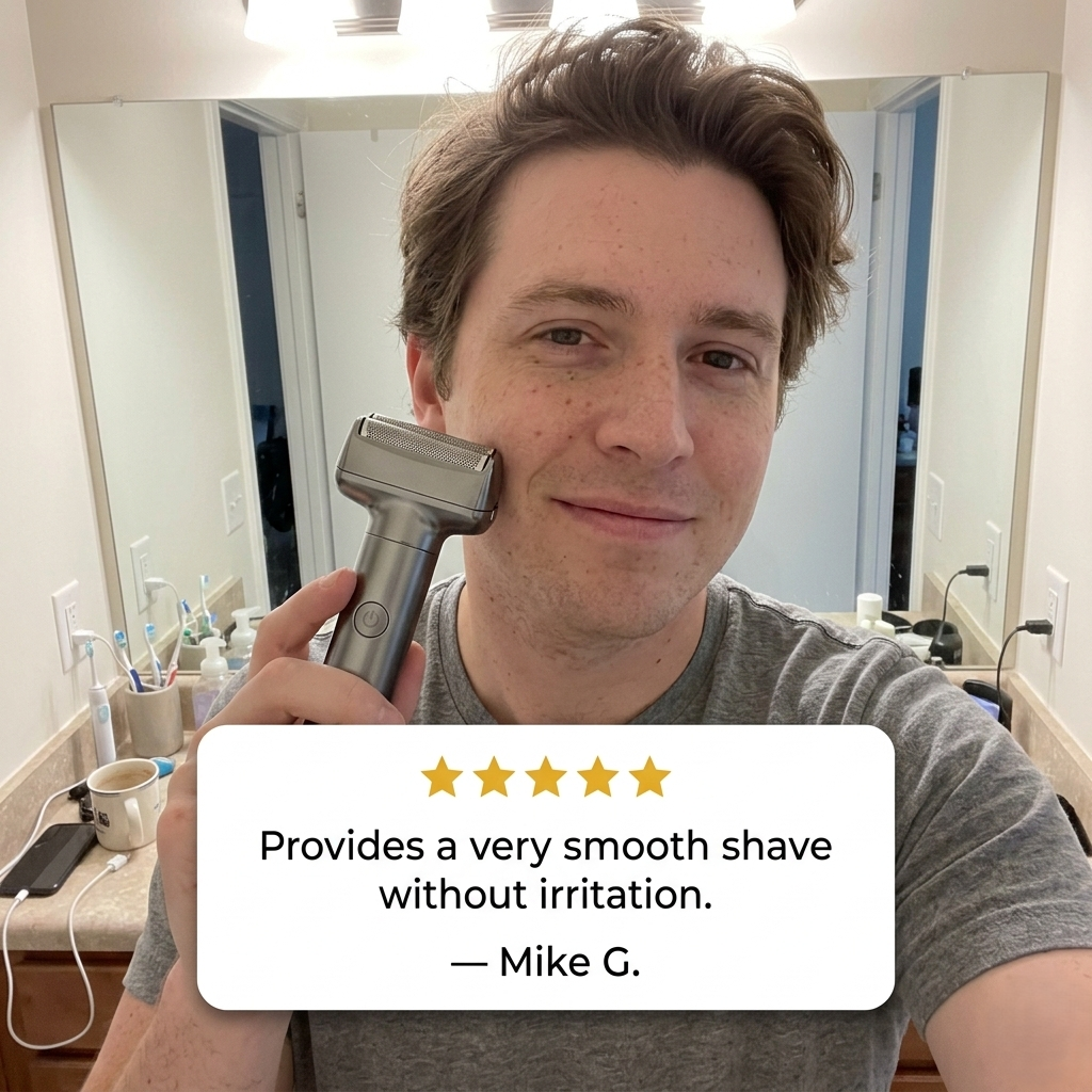 Caliberโข โ Tilt-Head Foil Electric Shaver for Men | Rechargeable & Waterproof + 50% OFF