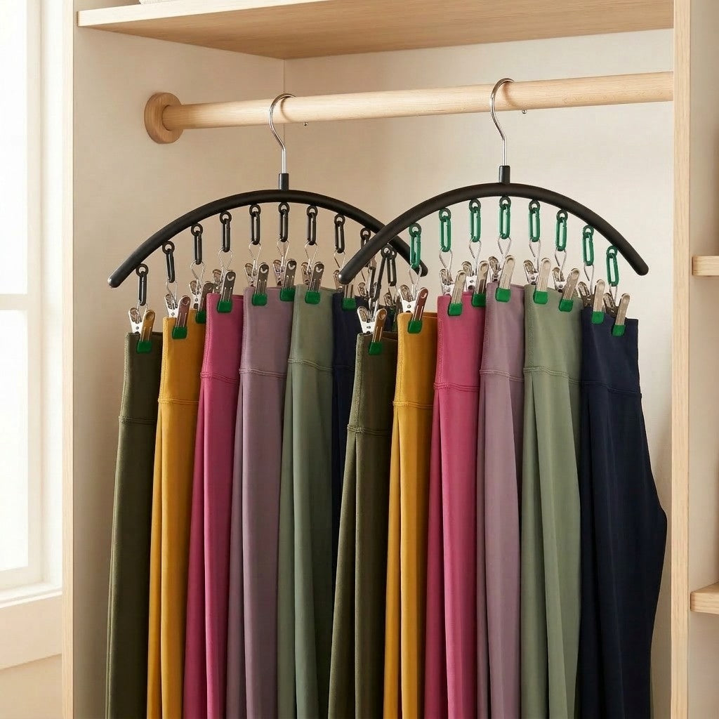Rackwellโข โ 10-Clip Space-Saving Vertical Pants Hanger + 50% OFF