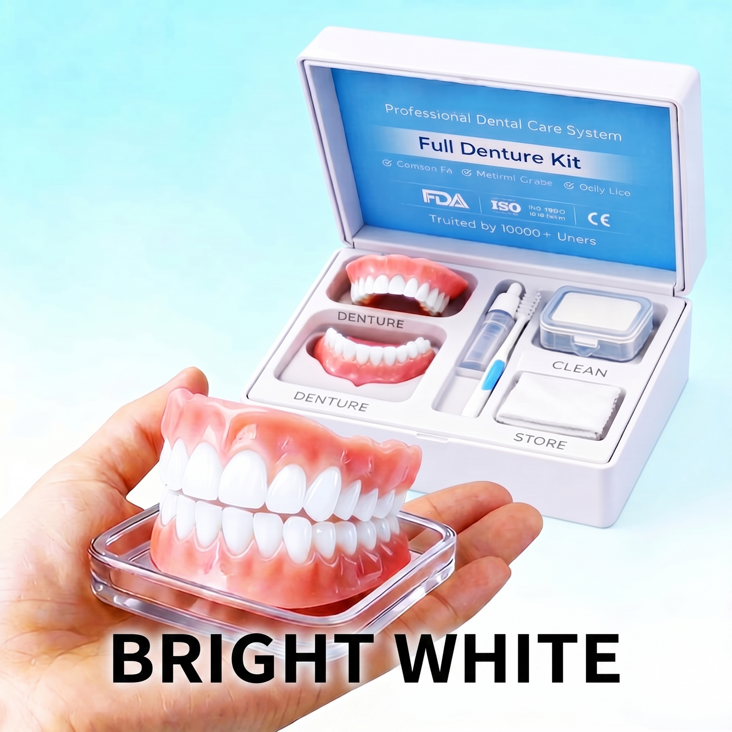 Pearlumeโข โ Custom-Fit Functional Dentures with Adaptive Gel Fit, No Adhesive Needed + 50% OFF