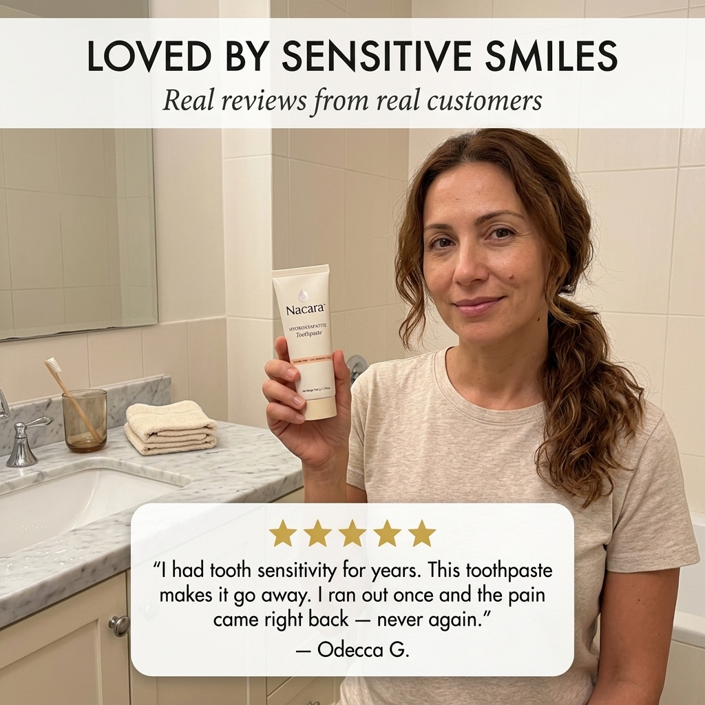 Nacaraโข โ Fluoride-Free Hydroxyapatite Whitening Toothpaste for Sensitive Teeth + 50% OFF