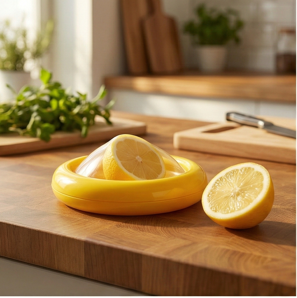 FreshCradleโข โ Silicone Produce Savers for Cut Fruits & Vegetables (4-Pack)+ 50 % OFF