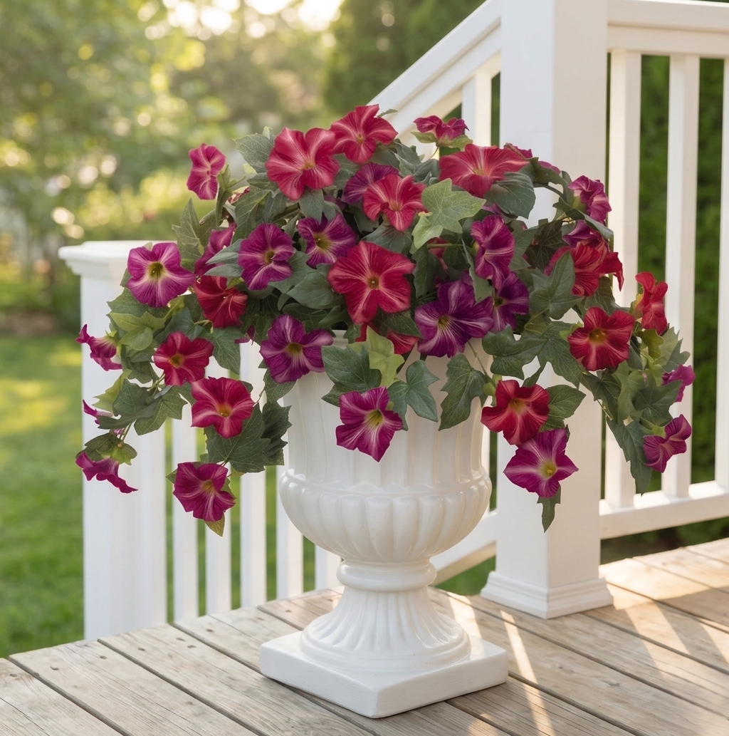 Bloomhavenโข โ UV-Resistant Lifelike Petunia Artificial Outdoor Flowers, 2 Bundles + 50% OFF