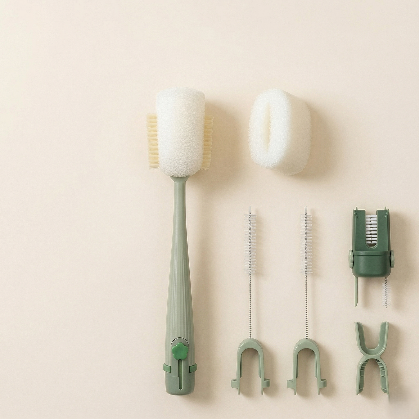 Scrubwellโข โ 5-in-1 Deep Clean Bottle Brush Set with Replaceable Heads + 50% OFF
