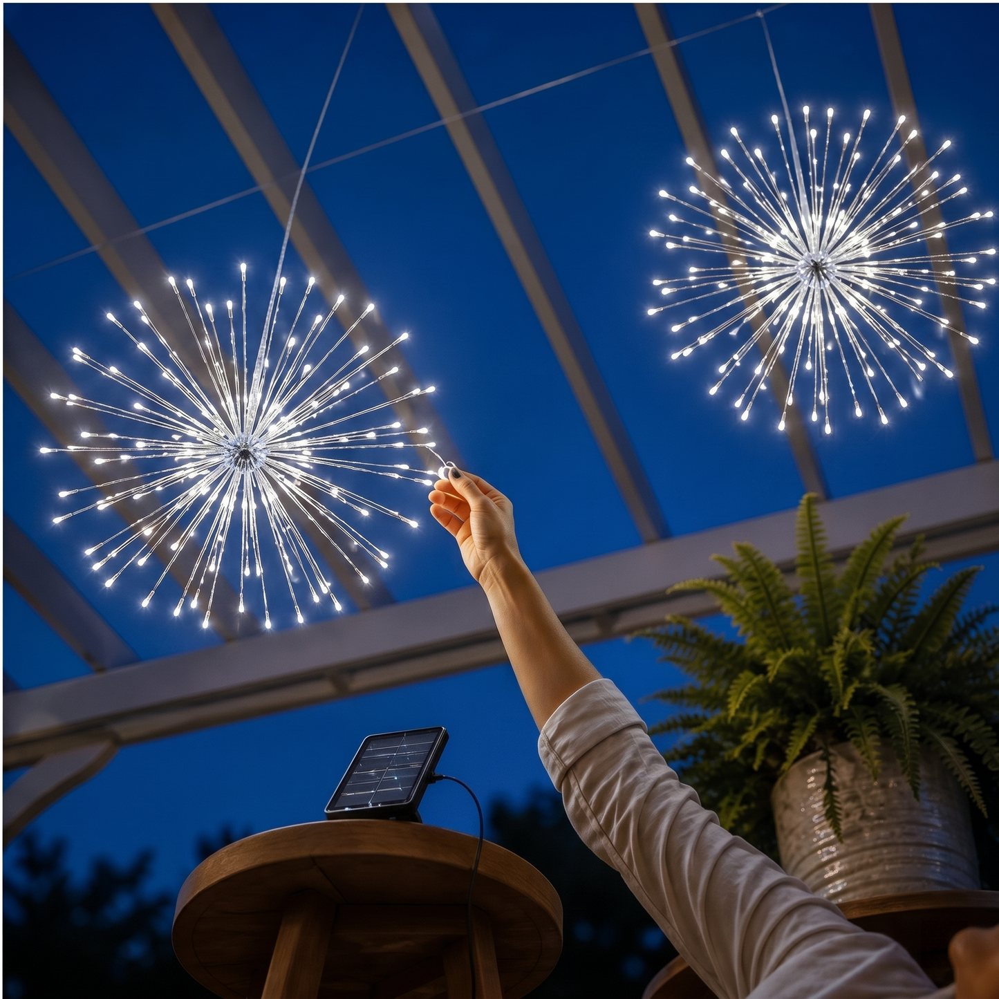 Emberbloomโข โ Solar Fireworks Lights with Remote, 8 Modes & 480 LEDs + 50% OFF