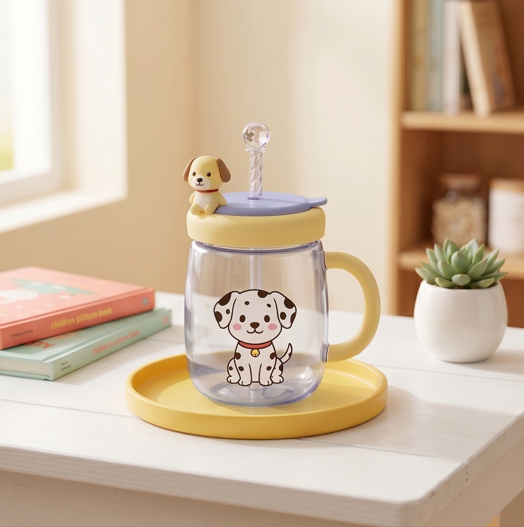 Mochikuโข โ BPA-Free Tritan Cartoon Sippy Cup with Fruit Infuser, 42 oz + 50% OFF
