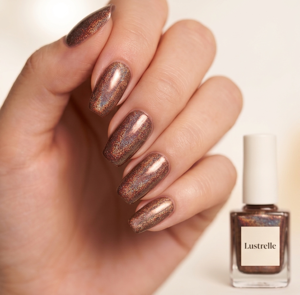 Lustrelleโข โ Holographic Reflective Glitter Gel Nail Polish, 1-Coat Full Coverage, 4-Week Wear + 50% OFF