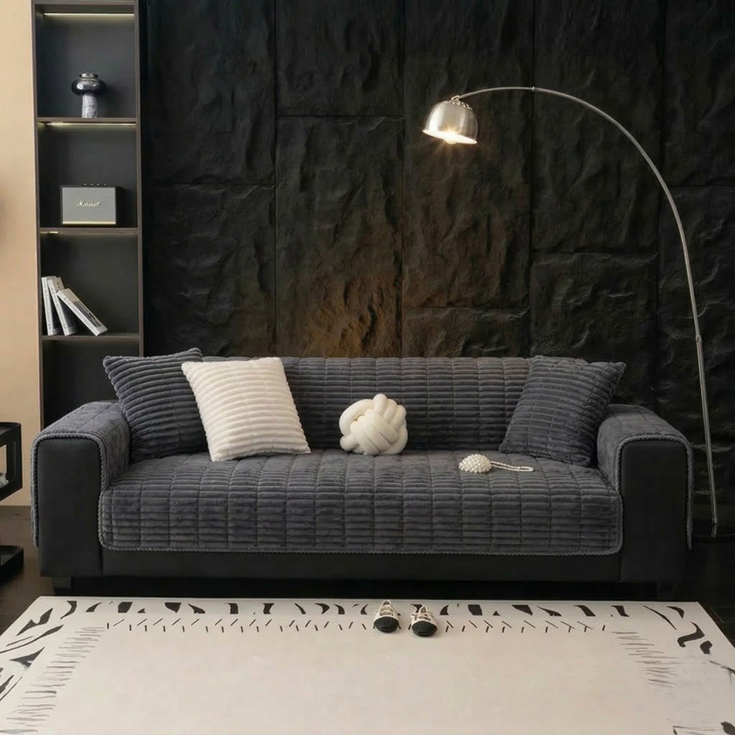 Nestwellโข โ Quilted Plush Flannel Non-Slip Sofa Cover + 50% OFF