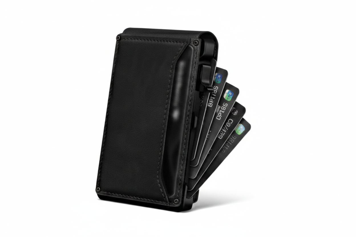 Ashfordโข โ RFID Pop-Up Slim Leather Card Holder Wallet + 50% OFF