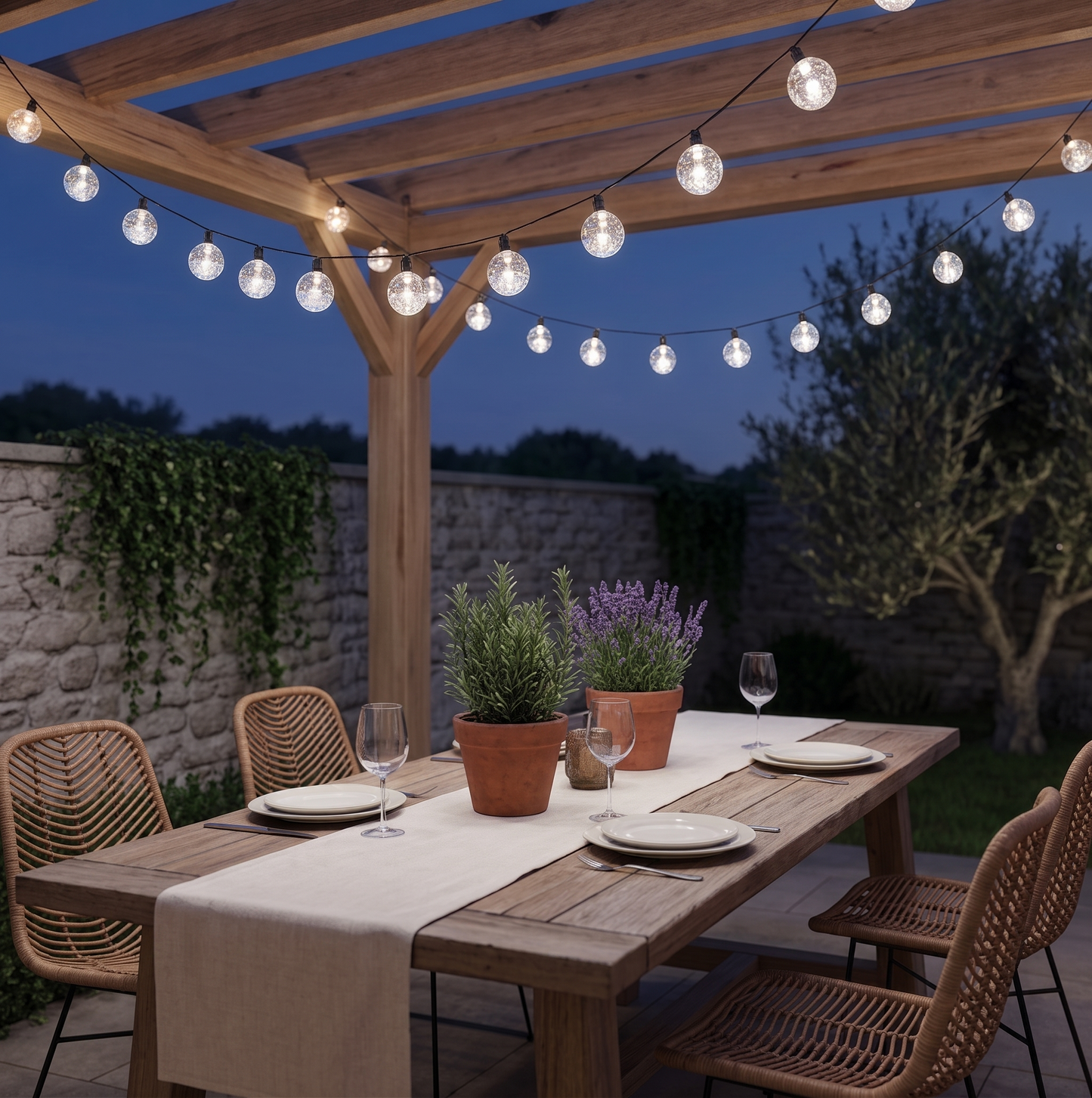 Arbor Glowโข โ Solar Crystal Bubble Globe String Lights with 8 Modes (IP65 Waterproof) + 50% OFF