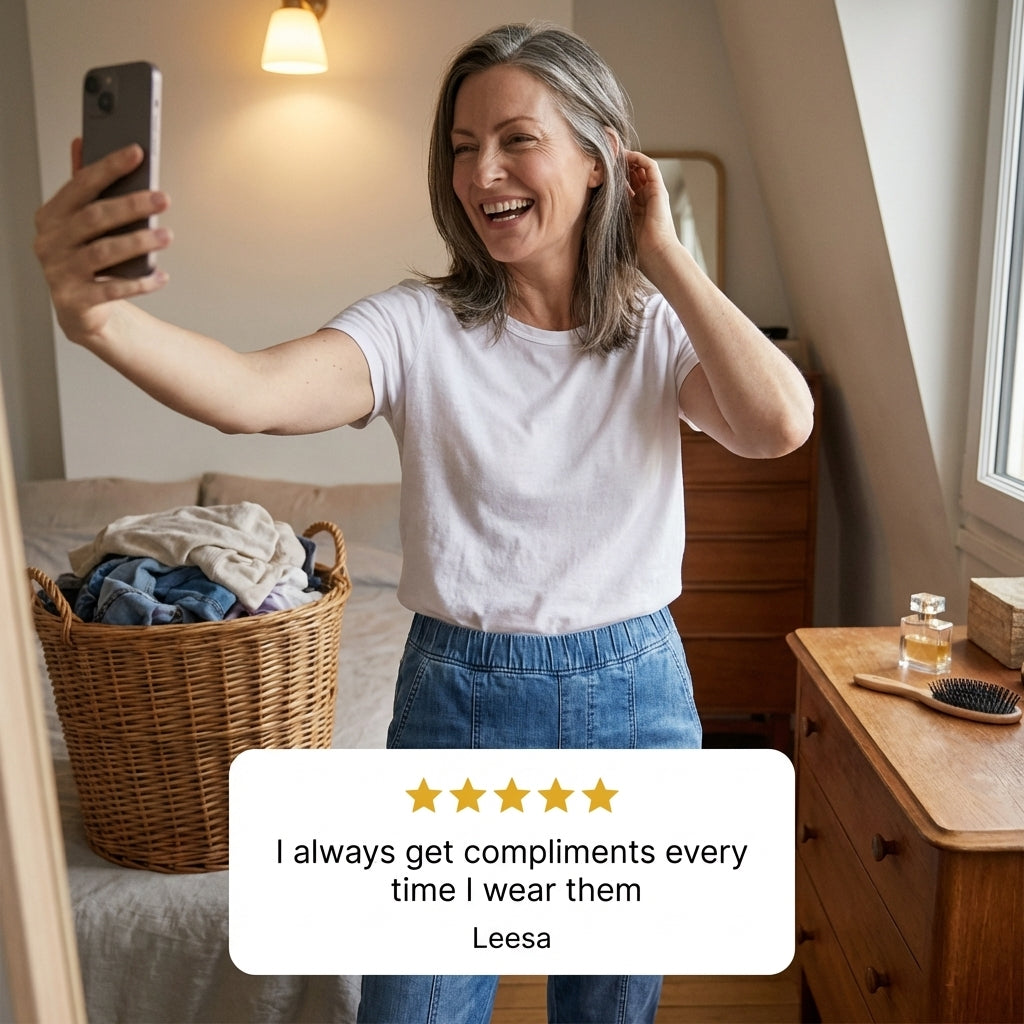 Hemwayโข โ Elastic Waist, Cropped Leg, Relaxed Fit Women's Denim Jogger Jeans + 50% OFF