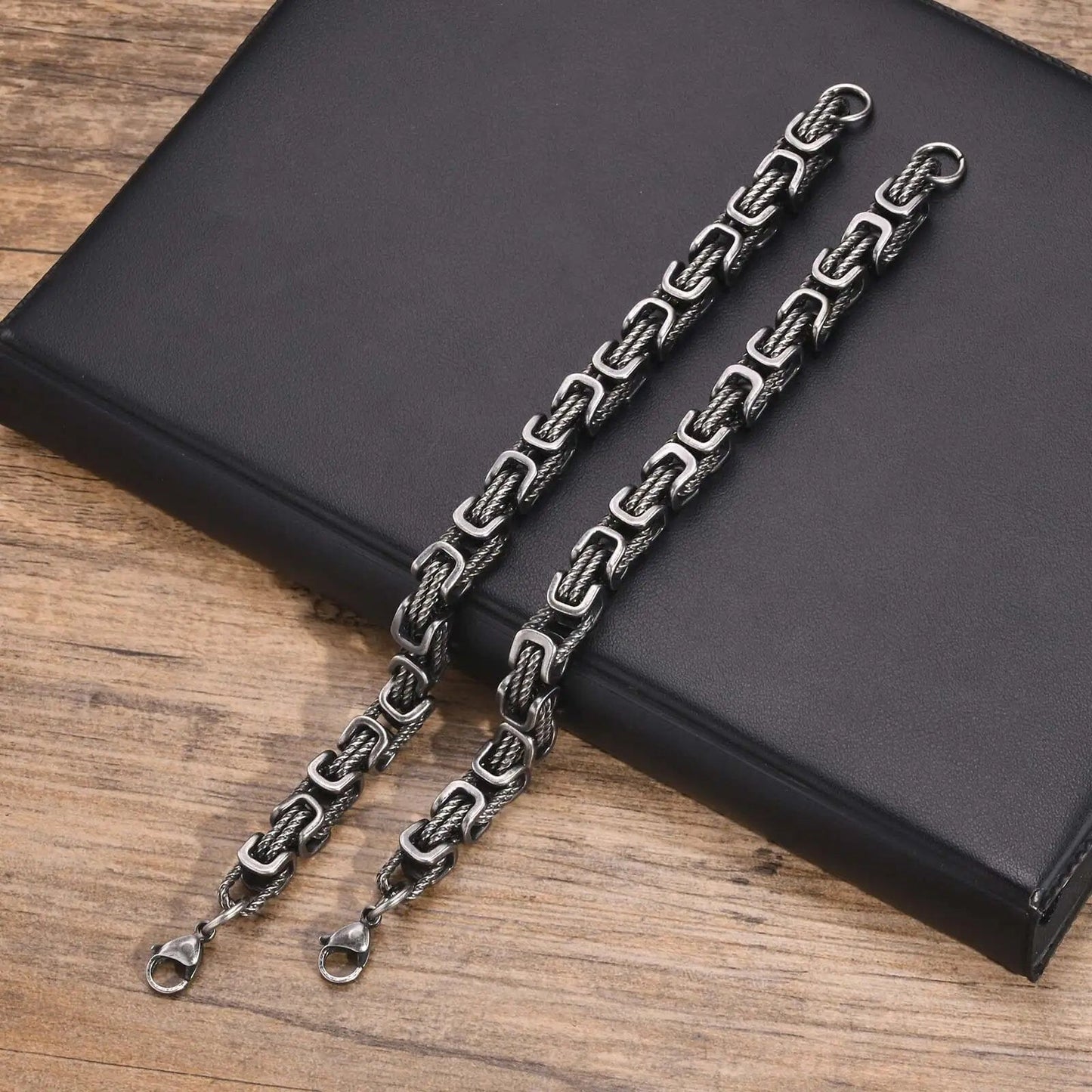 Temperโข โ 8mm Braided 316L Stainless Steel Bracelet for Men + 50% OFF