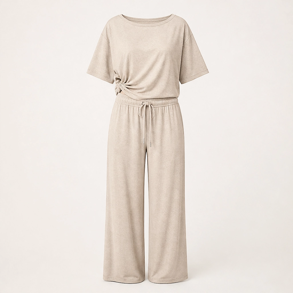 Driftelleโขโ Off-Shoulder Wide-Leg 2-Piece Lounge Set + 50 % OFF