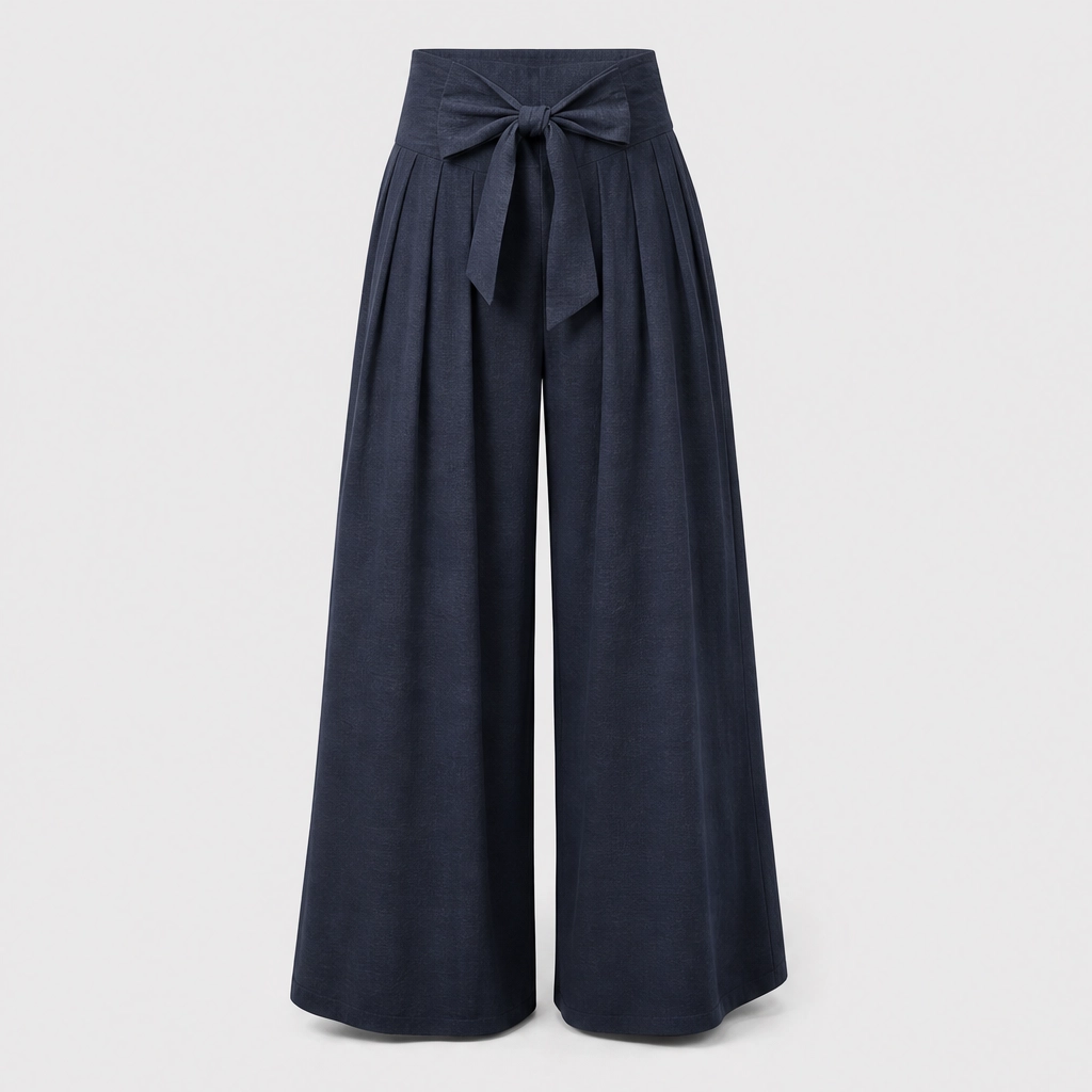 Velloriaโข โ High-Waisted Tie-Front Wide-Leg Pants with Pockets + 50% OFF