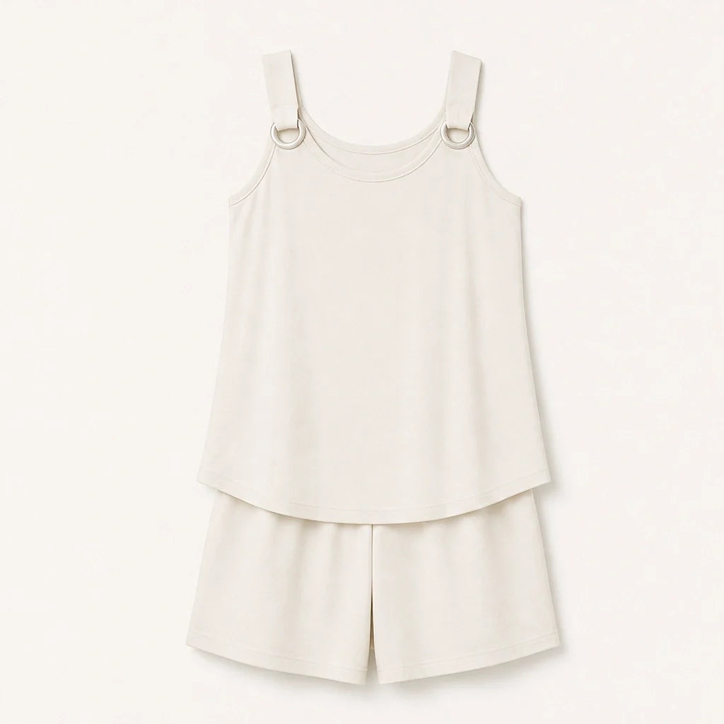 Soleaโข โ Ring-Detail Sleeveless Top & Shorts Co-ord Set + 50% OFF