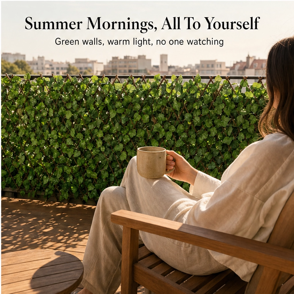 Arborโข โ Expandable Faux-Ivy Privacy Trellis for Balconies & Patios +50% OFF