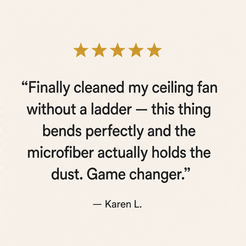 Reachlyโข โ Bendable Reusable Dust Brush for Fans, Blinds, Vents & Cars + 50% OFF