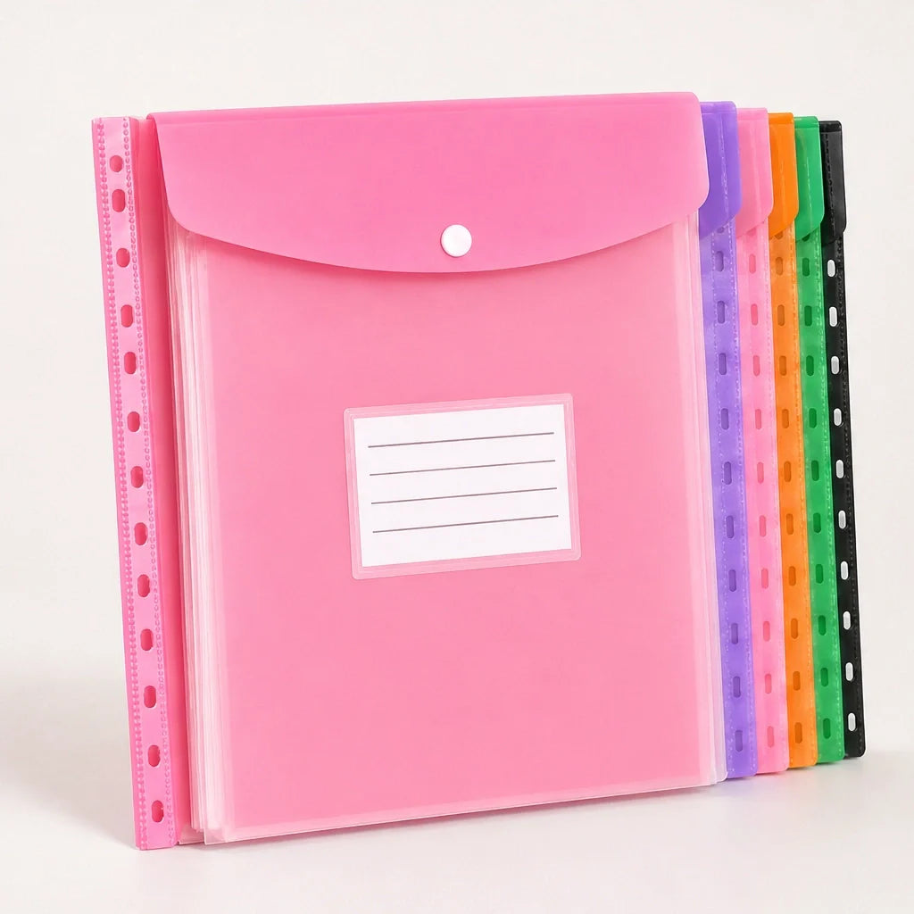 Stowrenโข โ Side-Opening A4 Binder Pockets with Snap Closure + 50% OFF