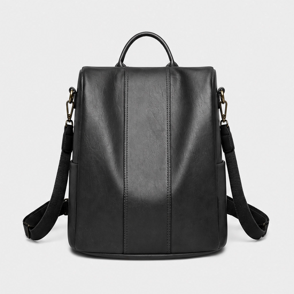 Velloraโข โ Structured Large-Capacity Leather Backpack for Women + 50% OFF