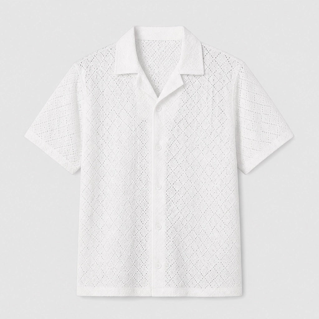 Isolaโข โ Breathable Open-Weave Cuban-Collar Resort Shirt for Men + 50% OFF