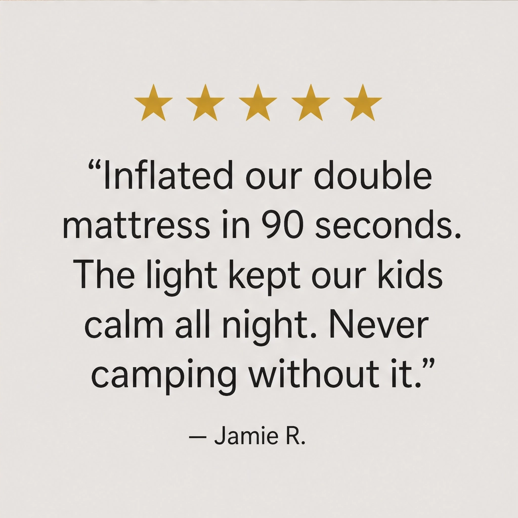 Bellowโข โ Cordless Rechargeable Mini Air Pump with LED Light โ Inflates & Deflates +50% OFF