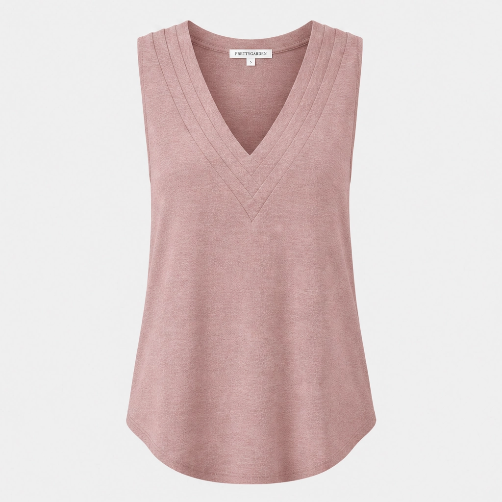Lerelleโข โ Layered V-Neck Loose Fit Sleeveless Tank Top + 50% OFF
