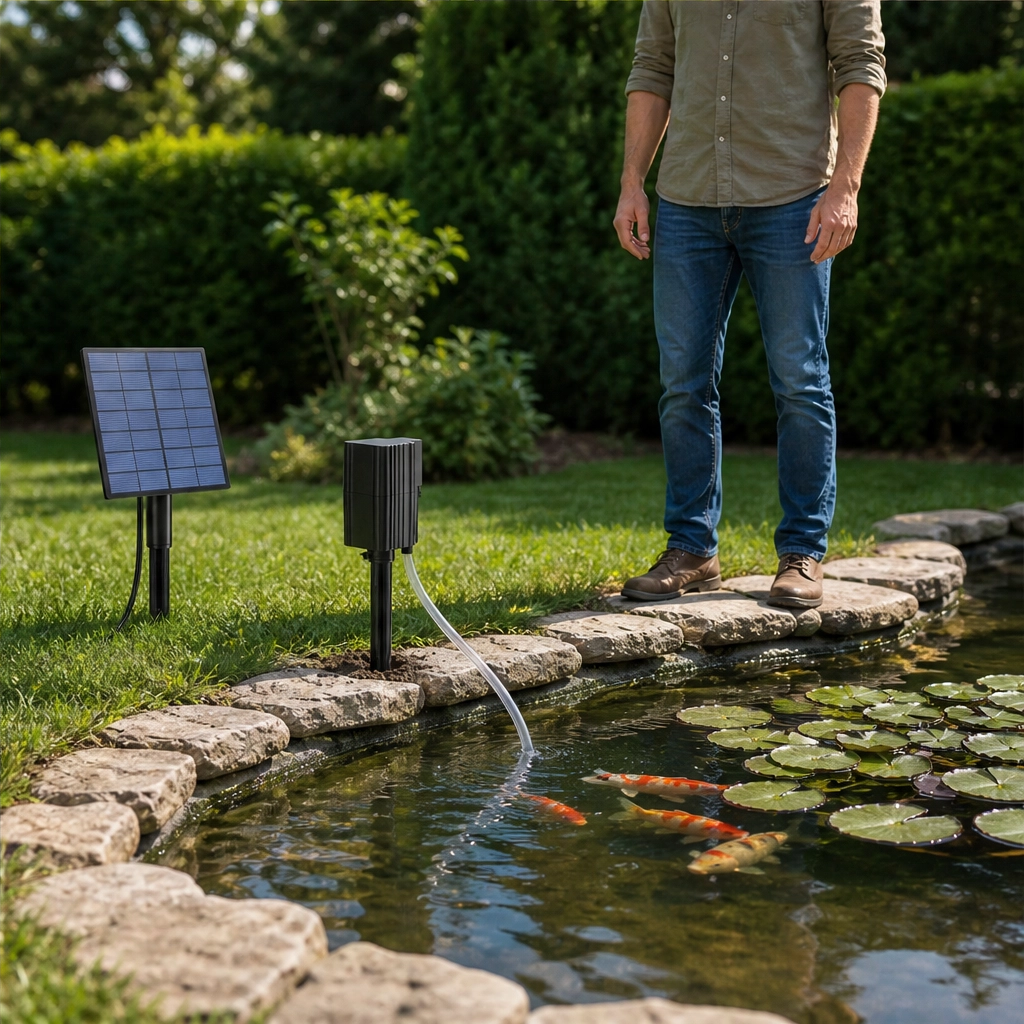 Sunbrookโข โ Solar-Powered Pond Aerator with High-Efficiency Panel & Easy Setup + 50% OFF