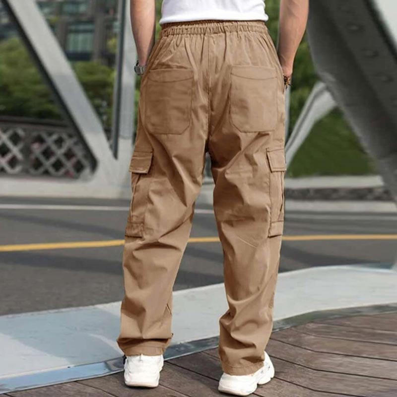 Striderโข โ Loose Fit Casual Pants with Multiple Pockets & Drawstring Waist + 50% OFF