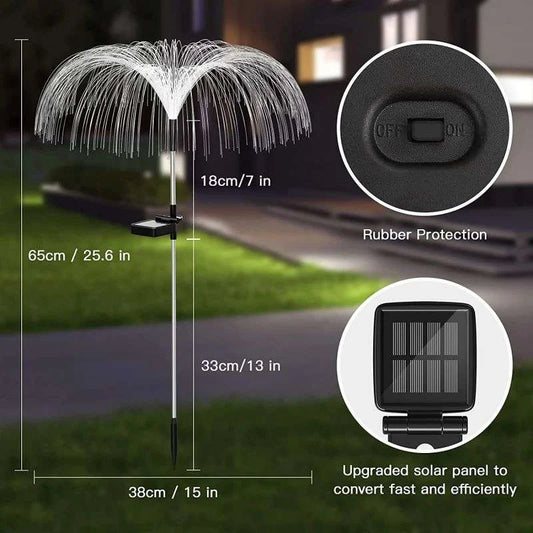 The GlowJelly Solar Garden Lamp- Color-Changing Jellyfish, 10 Hour Power, and IP65 Waterproof  +  50% OFF