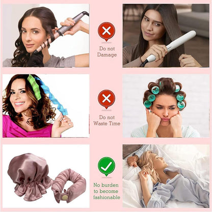 The AuraSatin Heatless Curls - Salon Curls Overnight, Zero Heat Damage + 50% OFF