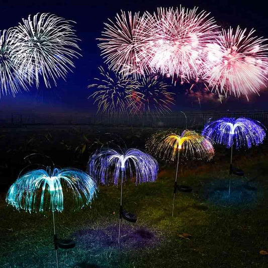 The GlowJelly Solar Garden Lamp- Color-Changing Jellyfish, 10 Hour Power, and IP65 Waterproof  +  50% OFF