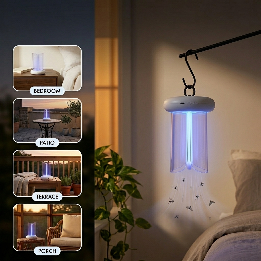 Hushlight™ – Silent 360° UV Mosquito Trap with 8-Color Mood Light +50% OFF
