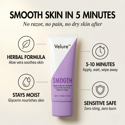 Velure™ – Gentle Herbal Hair Removal Cream for Smooth, Soft Skin + 50% OFF