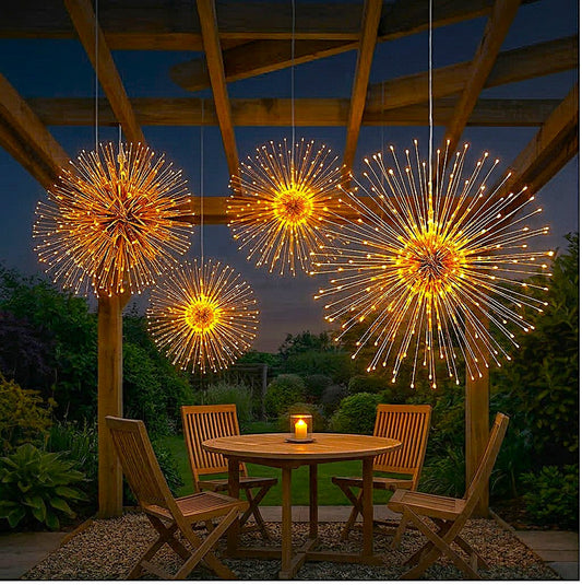 Duskara™ – Solar Firework Hanging Lights, IP65 Waterproof, 8 Modes, Remote Control +50% OFF