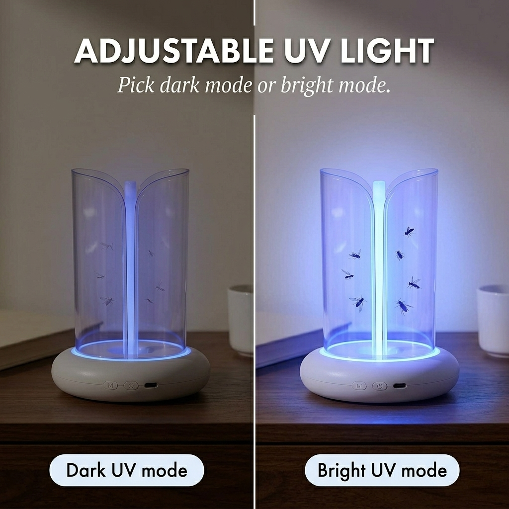 Hushlight™ – Silent 360° UV Mosquito Trap with 8-Color Mood Light +50% OFF