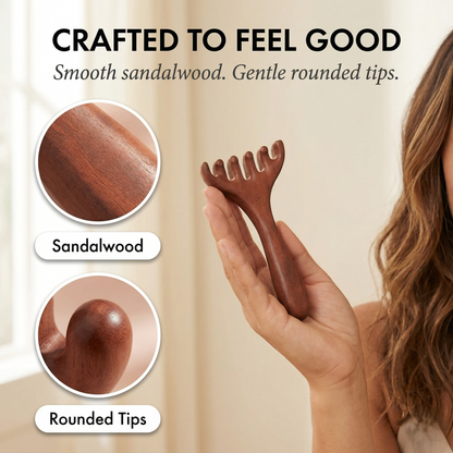 Knotwell™ – Six-Claw Wooden Scalp & Meridian Massage Tool + 50% OFF