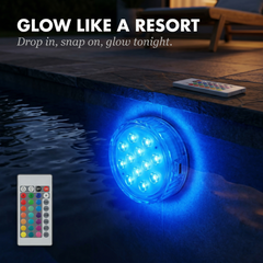 Lumova™ – 16-Color Submersible LED Pool Lights with RF Remote +50% OFF