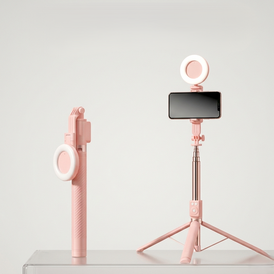 Glint™ – 6-in-1 Selfie Stick Tripod with Fill Light & Bluetooth Remote+ 50% OFF