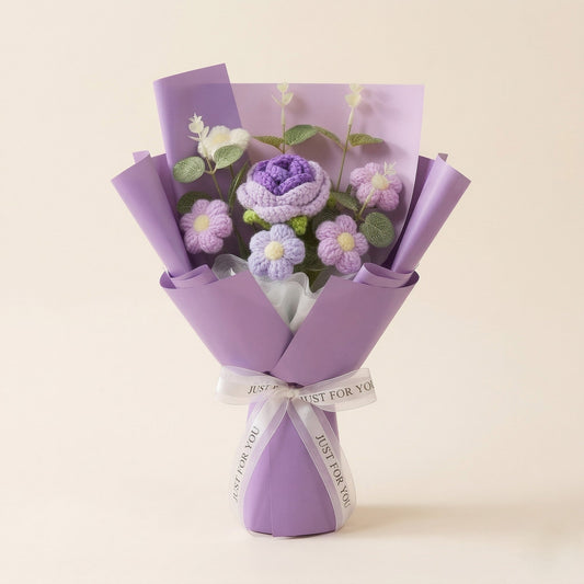 Threadbloom™ – Handmade Crochet Flower Bouquet, Forever Keepsake Gift + 50% OFF