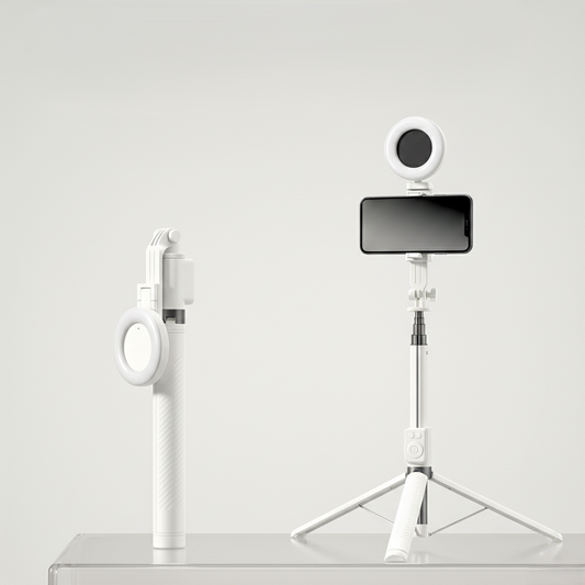 Glint™ – 6-in-1 Selfie Stick Tripod with Fill Light & Bluetooth Remote+ 50% OFF