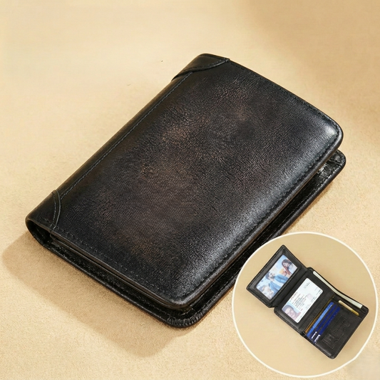 Tannery™ – Handmade Genuine Leather RFID-Blocking Wallet for Men + 50% OFF