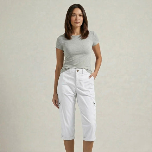 Stridewell™ – Stretch Cargo Capri Pants for Women | Multi-Pocket | S-2XL +50% OFF