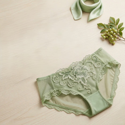 Gossamer™ – Embroidered Floral Lace Mesh Panties for Women + 50% OFF