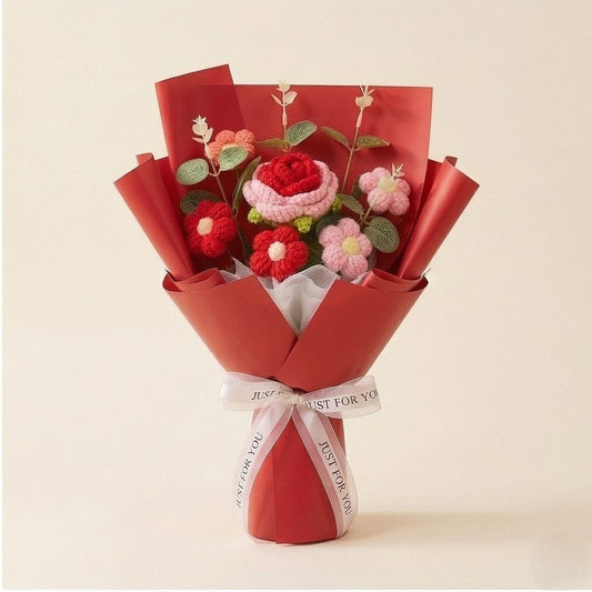 Threadbloom™ – Handmade Crochet Flower Bouquet, Forever Keepsake Gift + 50% OFF