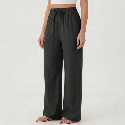Wovelle™ – Soft Drawstring Wide-Leg Casual Pants | Breathable & Flowy + 50% OFF